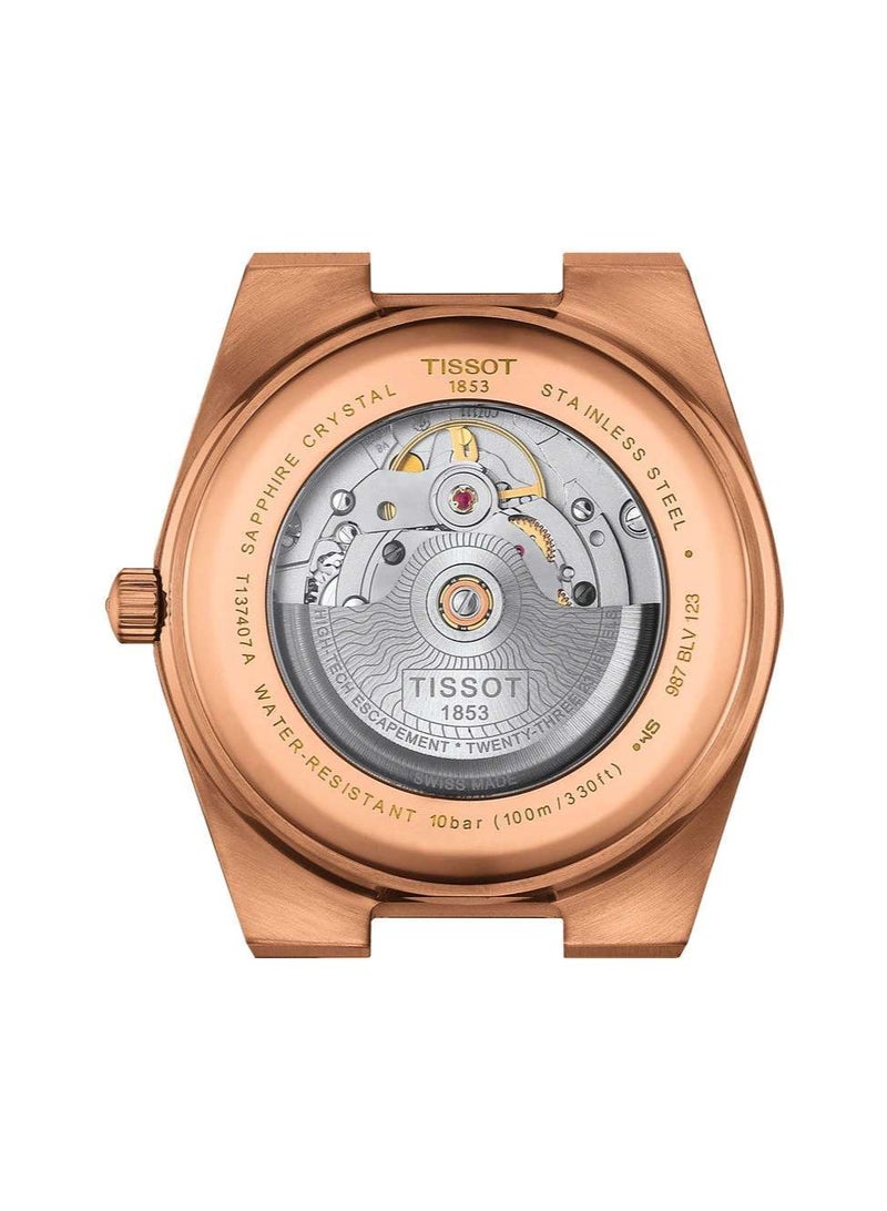 TISSOT PRX Men’s Swiss Made Powermatic 80 Stainless Steel Blue Dial Rose Gold 40mm Watch T137.407.33.021.00 - Image 2